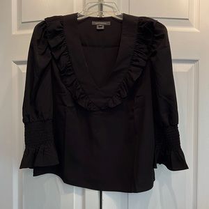 French collection black dress shirt